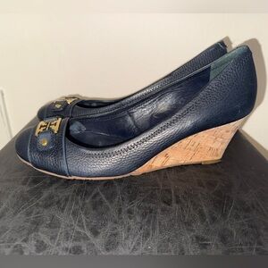 Tory Burch Natalya Leather wedge heels